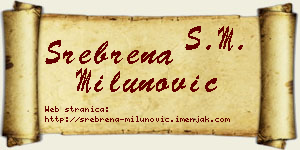 Srebrena Milunović vizit kartica